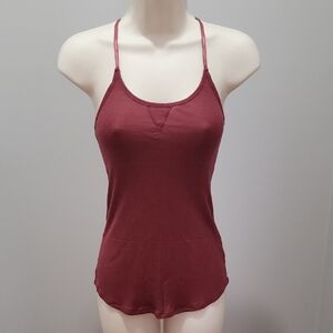 Victorias Secret Angel Ribbed Layer Tank Spaghetti Straps - Vintage Wine Sz XS